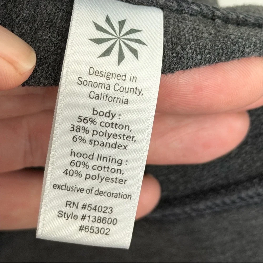 Athleta Jacket Hoodie Full Zip Thumbholes Athletic Lounge Stretch Pockets Grey